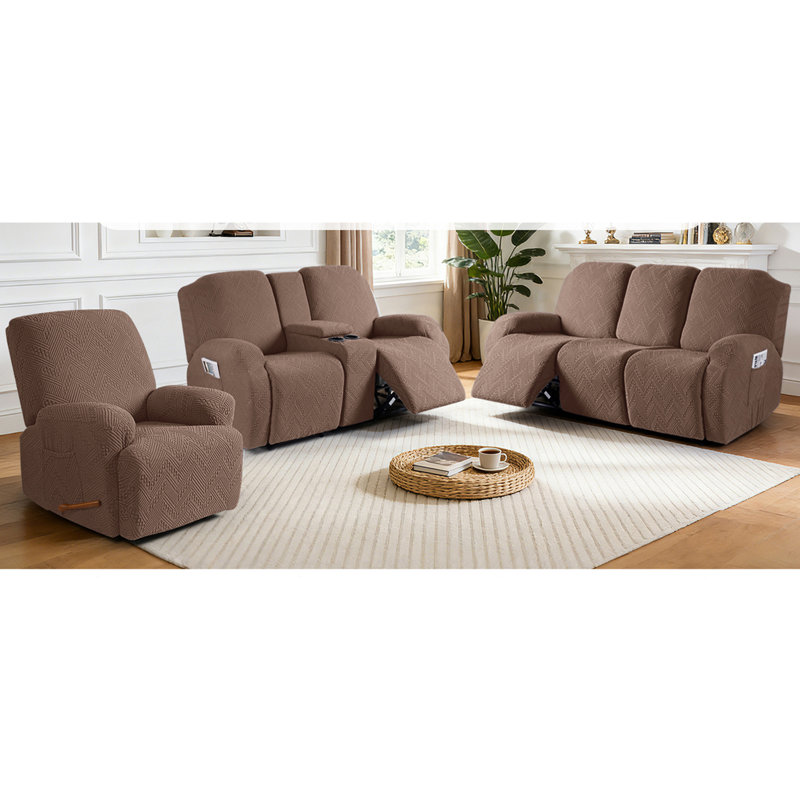 Housse pour causeuse inclinable Harriet avec console Harriet, Brun