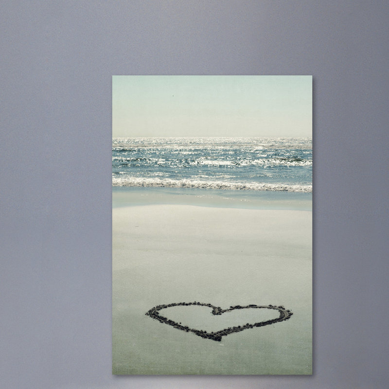 « i love the beach » par robin, reproduction d’art sur toile tendue, H 36 po x l 24 po x P 1,5 po