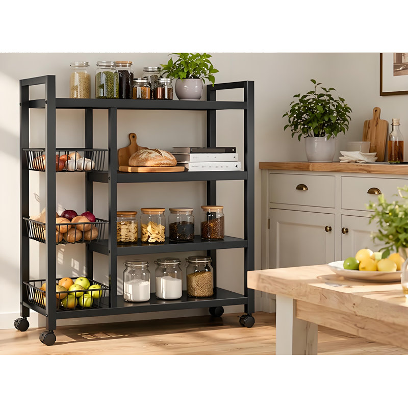 80 cm W Steel Storage Rack with Wheels