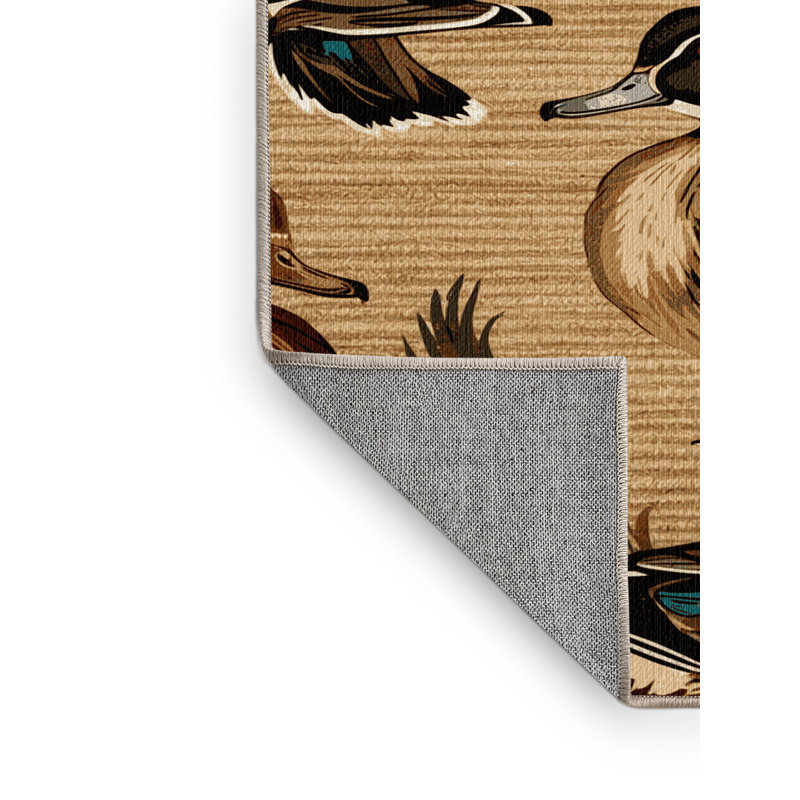  Tapis lavable en bois de canard, Carré 8 pi