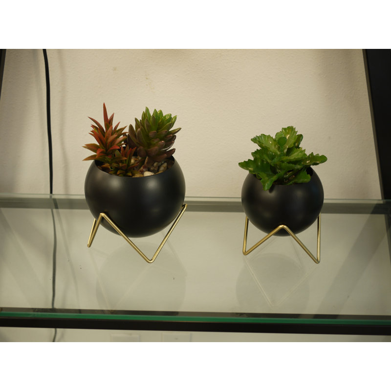 Ceramic Pot Planter, Black