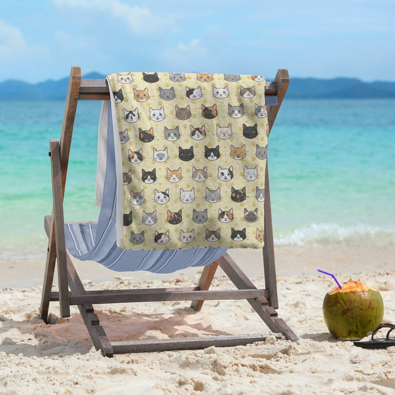 Serviette de plage Katelyn Elizabeth, Jaune