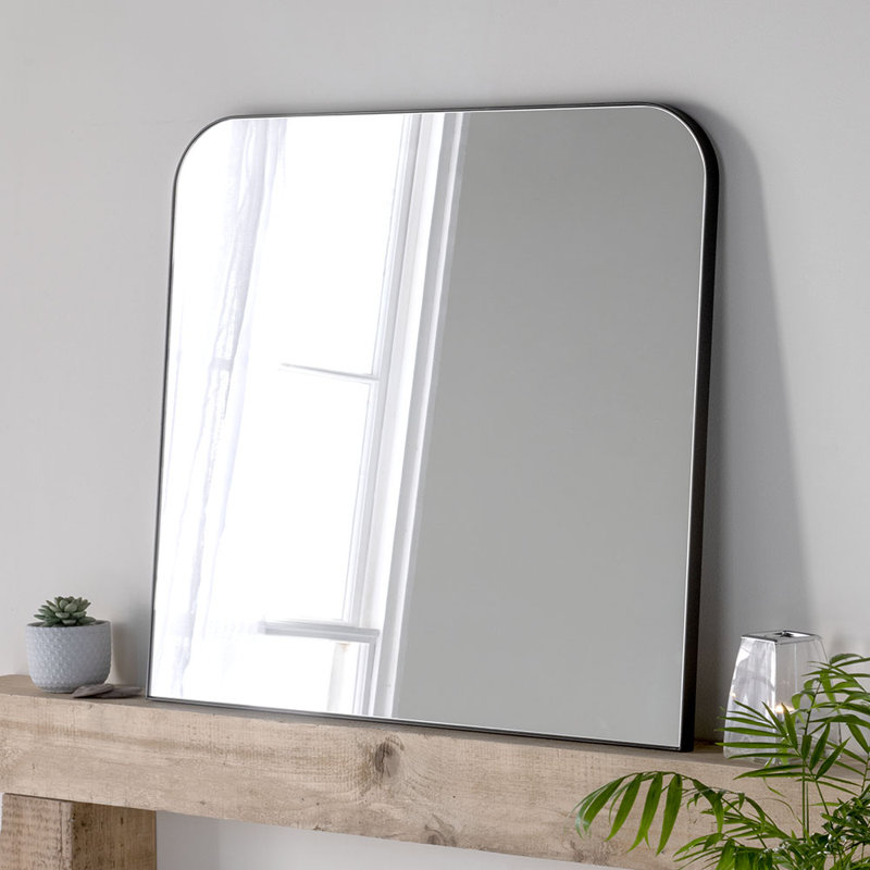 Iov Wood Flat Wall Mirror, 100 cm x 100 cm, Gold Leaf