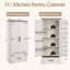 Armoire de cuisine 72 po, armoire de rangement pour aliments avec porte de grange, tablettes réglables et tiroir-866842320