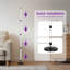 Ensemble de 2 lampes sur pied 57,9 "de haut avec 57 millions de couleurs