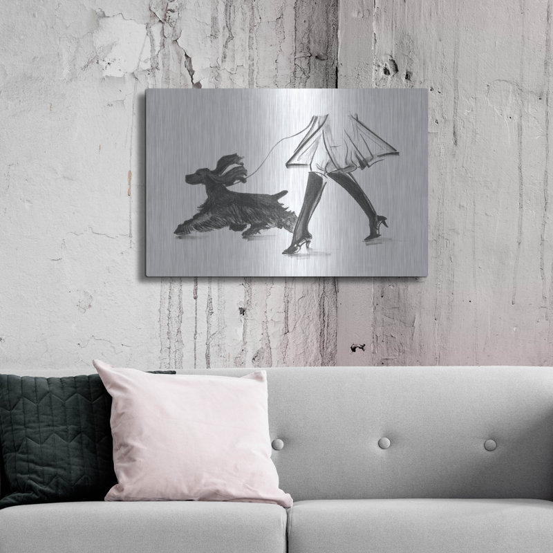 «Perfect Companion I» par Ethan Harper, art mural en métal, H 24 po x l 36 po