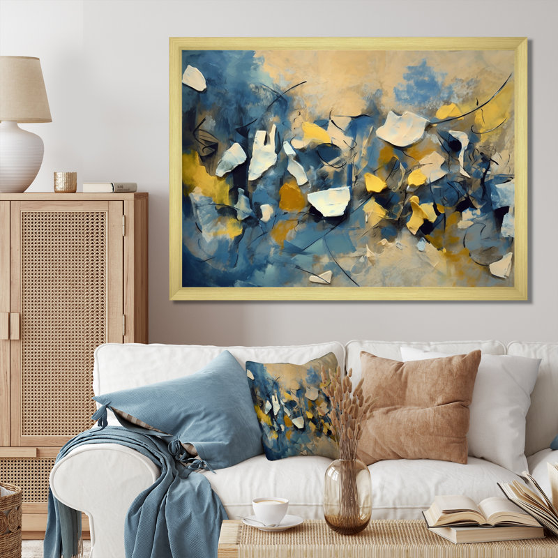 Jazz - échange, Cadre doré à une seule photo, H 34 po x l 44 po x P 1,5 po