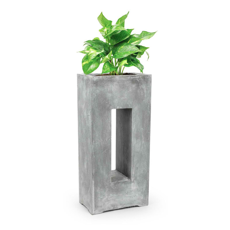 Cachepot, 70cm H x 70cm W x 27cm D, Light grey