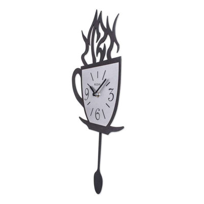 Stylish Decorative Metal Wall Clock, 100% Steel, Silent Sweep Movement, Elegant Black | Perfect for Living Room, Office, or Bedroom Decor, Timeless Design