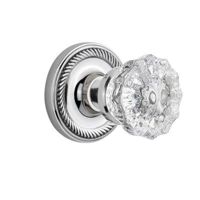 Rope Rosette with Crystal Door Knob