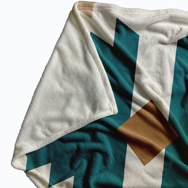 Quintin Plain Weave / Muslin Throw Blanket, Teal