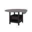 Table ronde à hauteur de comptoir en bois rond avec rangement à hauteur de comptoir avec plateau tournant noir / gris l 60 po x P 60 po