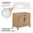Aneres 36" Free Standing Single Bathroom Vanity with Quartz Top