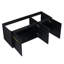 Meuble-lavabo de salle de bain noir 48 po - fixation murale, design contemporain avec rangement pratique châtaignier Bvb09148bct