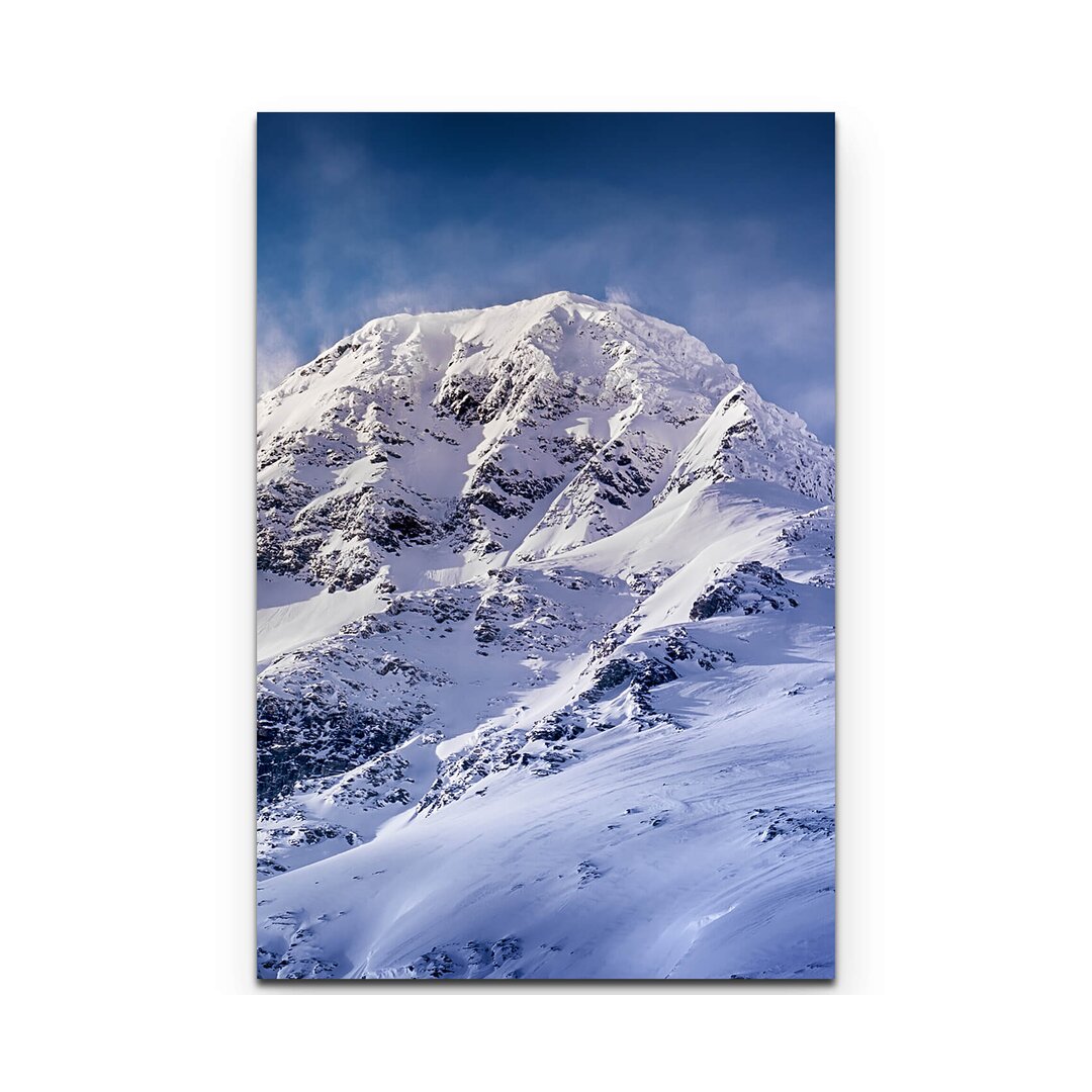 Leinwandbild Schneebedeckte Berggipfel in Norwegen