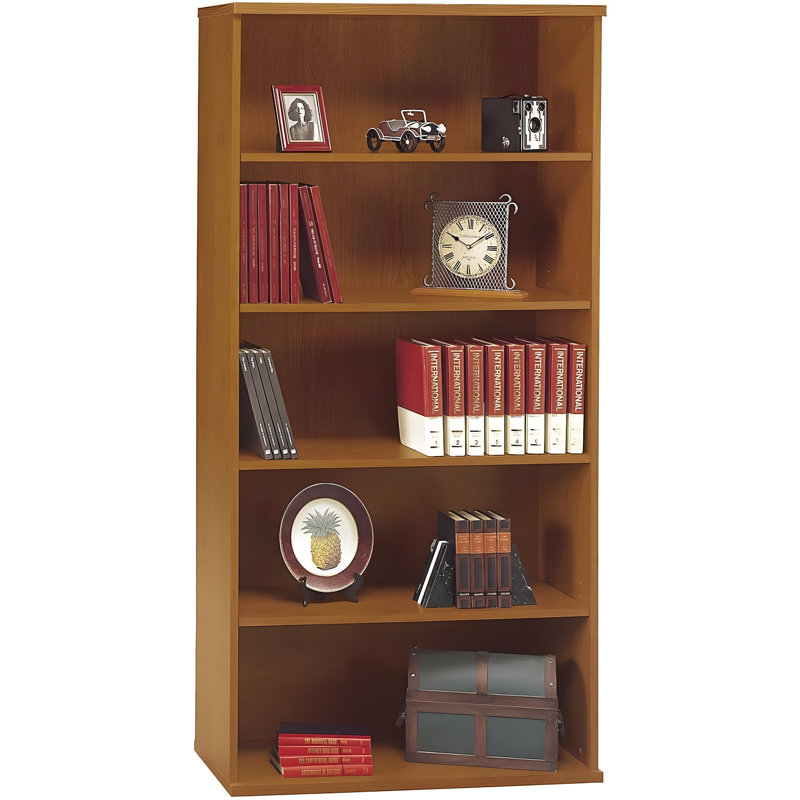 Bush Business Furniture Series C Tall 5-Shelf Bookcase, Durable Engineered Wood Storage And Display Unit For Home Or Office