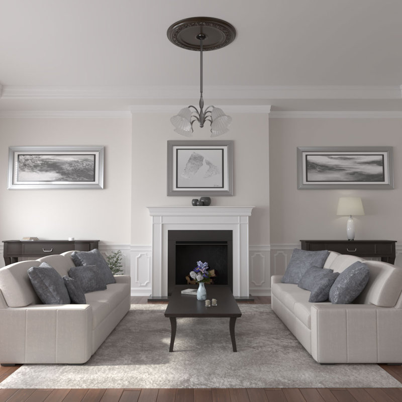 Endurathane Caputo Ceiling Medallion, 41"OD x 4"ID x 2 3/8"P (Fits Canopies up to 5 1/2"), Hand-Painted Bronze Finish, Bronze