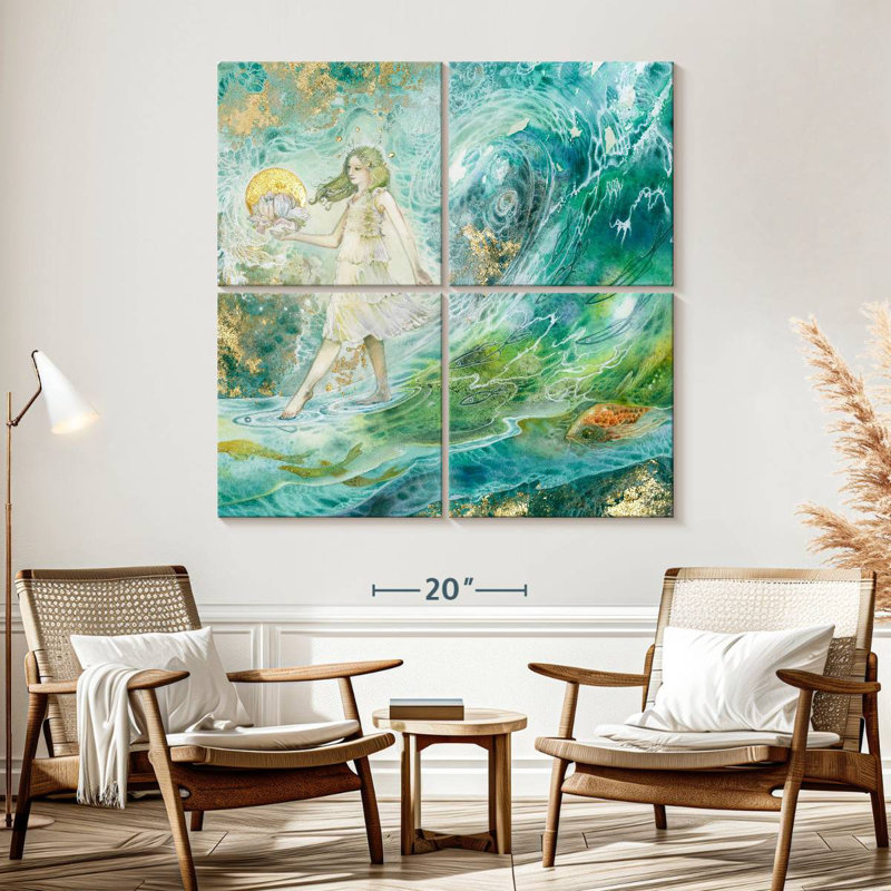 Kelan Wave Walker, 57" H x 57" W