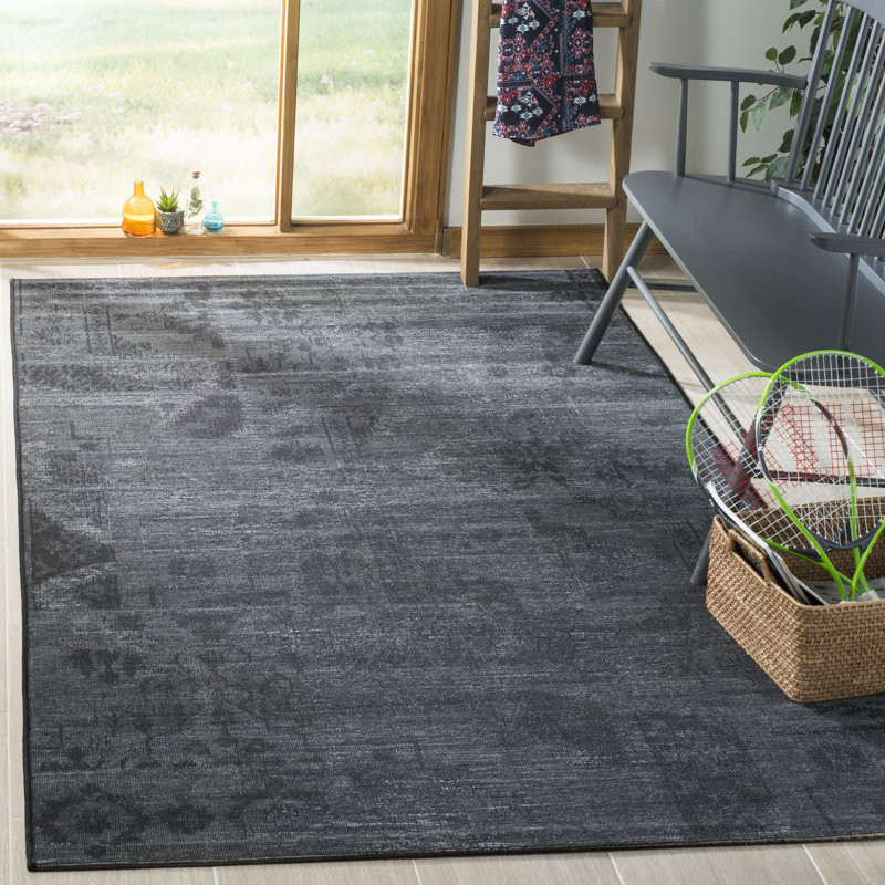 Tapis oriental gris foncé Changle Ongar, Rectangle 4 pi x 6 pi