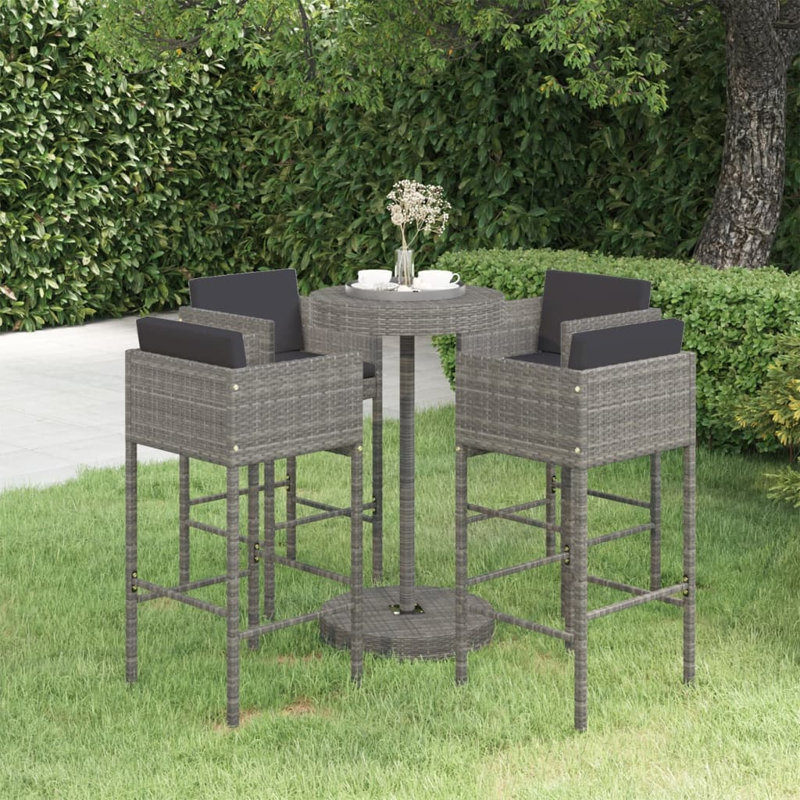 Bar Set Steel Frame Material, Gray/Dark Gray