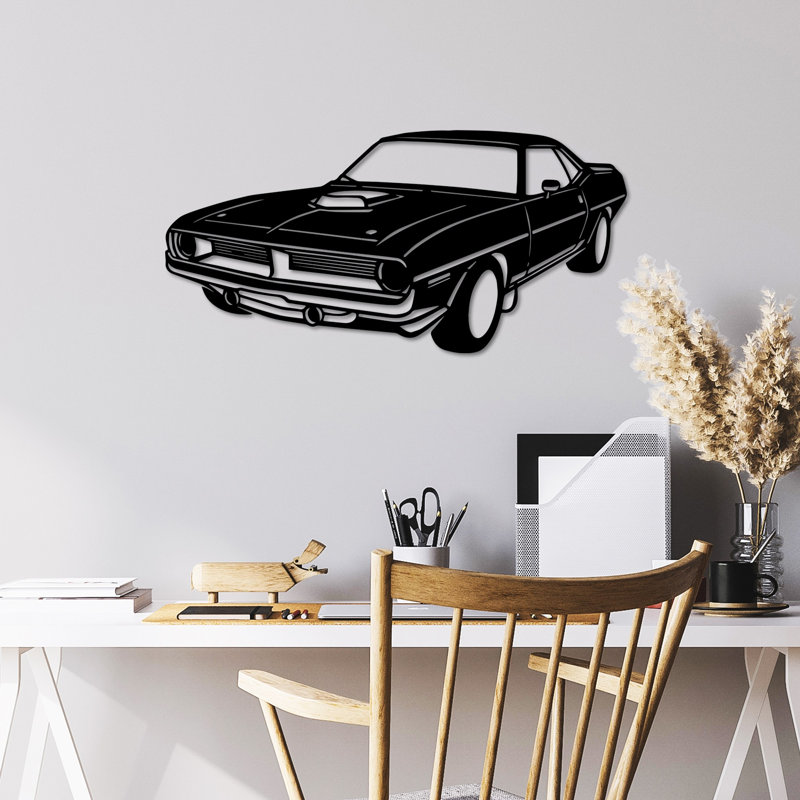 Élégant accessoire mural en métal noir décoratif, 23,6 po x 11,4 po | Fabrication 100% métal, épaisseur: 0,06 po | Conception légère à 1,6 lb | Parfait pour la décoration intérieure, l'esthétique moderne et l'art mural unique