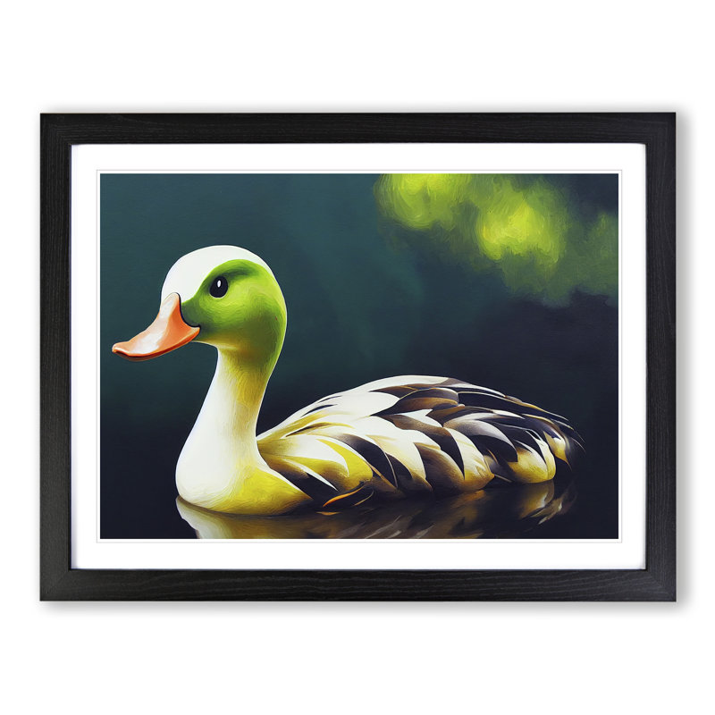 Ideal Duck - Single Picture Frame Print, 46cm H x 64cm W x 2cm D, Black