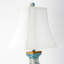Turquoise Willow Hand Painted Porcelain Table Lamp with Gold Wood Base
