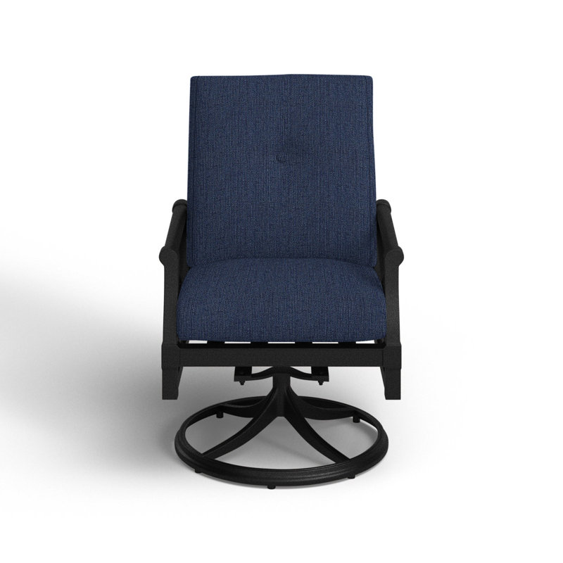 Andover Outdoor Rocker Chair, Spectrum Indigo Sunbrella® Plainweave, Weathered White