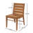 5 Piece Outdoor Acacia Wood Dining Set, 31.5" Teak Finish Square Table With 4 Slatted Back Patio Chairs, Weather Resistant Solid Wood Furniture For Garden, Backyard, Balcony