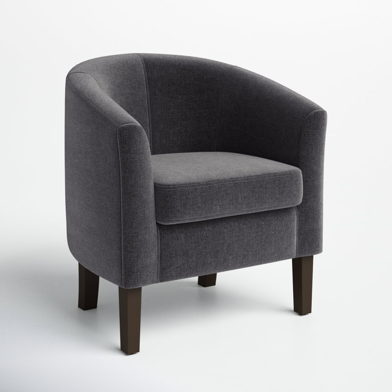 Fauteuil demi-tonneau de 26,77 po Munson, Lin gris