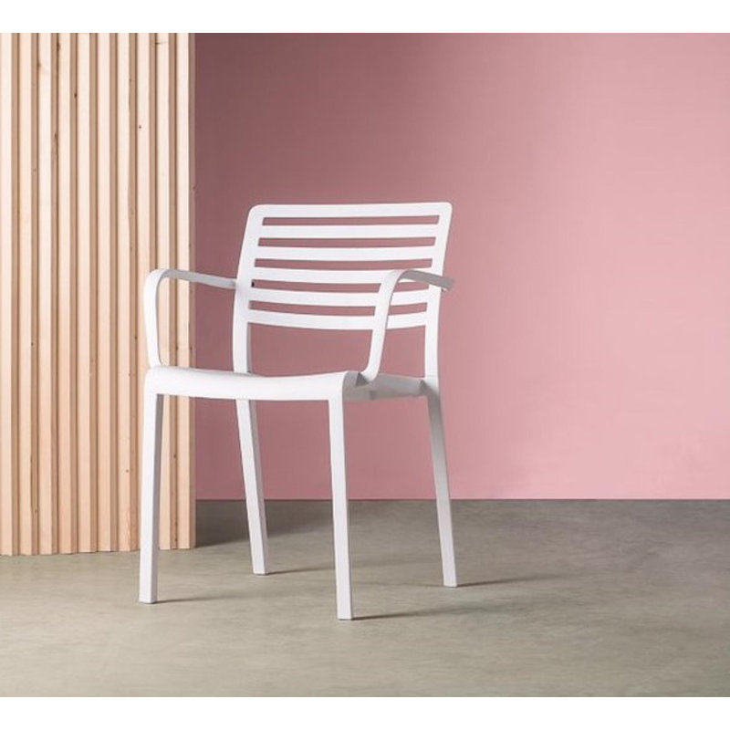 Lama Outdoor Dining Armchair, Dark Gray