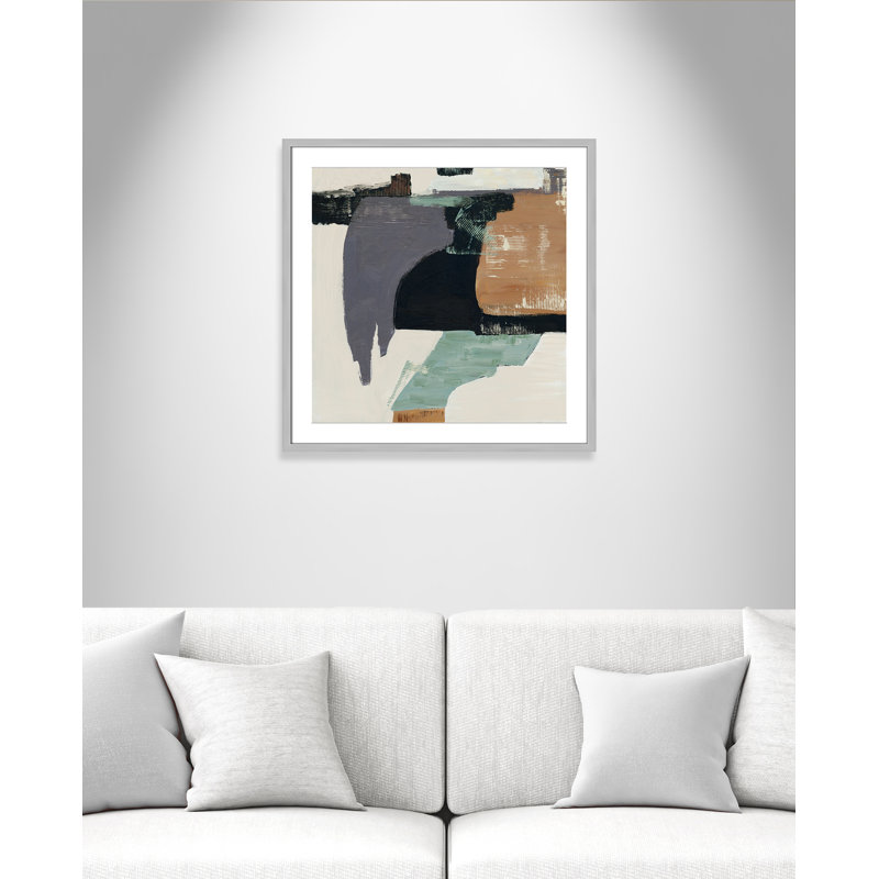 «Bold Divisions I Print» par Jacob Q, L 27,5 po x H 27,5 po, Imprimé mat, Argent mat