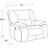 Pomona 42" Upholstered Power Recliner with Adjustable Headrest with Pillow Top Arms-98419984