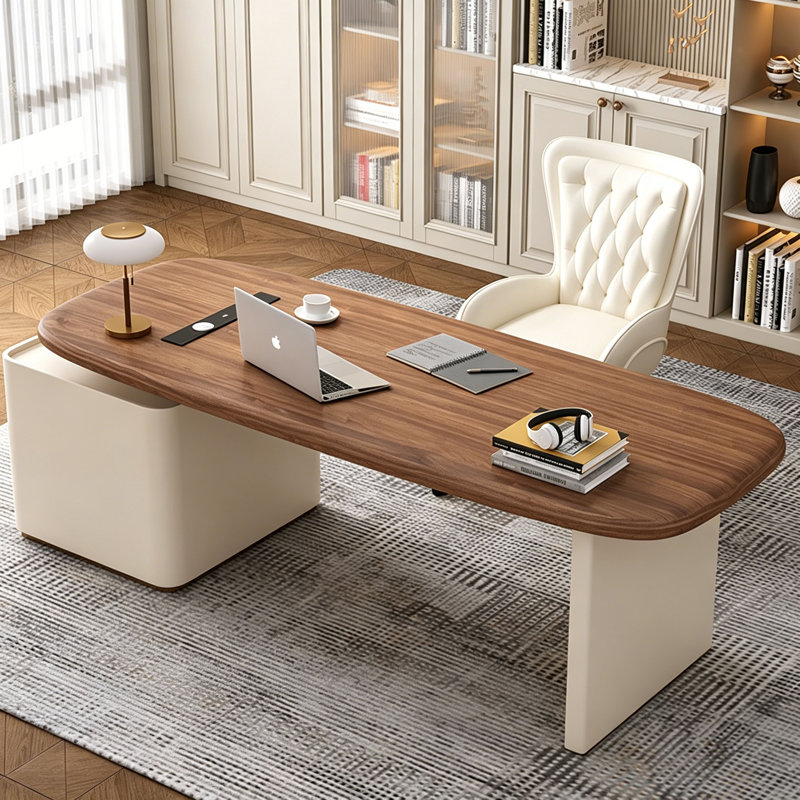 Table d'écriture avec tiroirs de rangement Mid-Century, 29.53" H x 55.12" W x 27.56" D