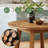 31.5-inch Solid Wood Round Dining Table For 2-4, Farmhouse Kitchen Table