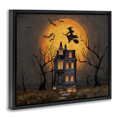 Cadre flottant Haunted Night Mansion, design par Nicole Tamarin