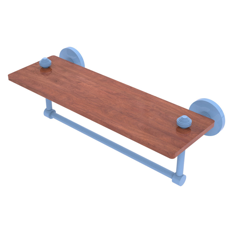 Tablette flottante avec barre à serviettes Southbeach, H 5 po x l 16 po x P 5 po, Bleu troll plat
