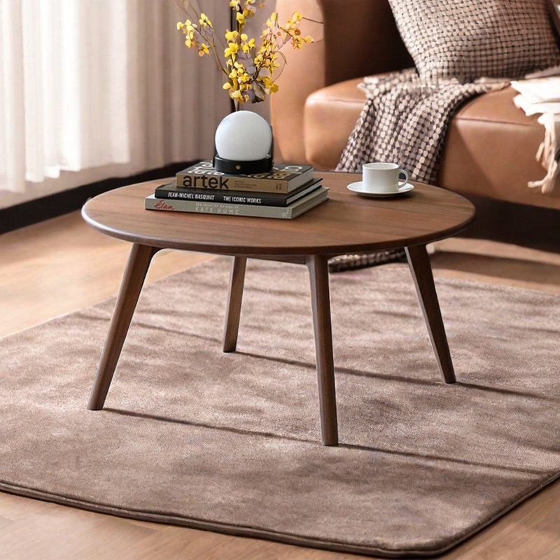 Round Solid Wood Coffee Table