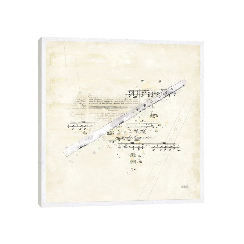 Musical Gift V 1 Piece Wall Art on Canvas, 93.98cm H x 93.98cm W x 3.81cm D, White Framed