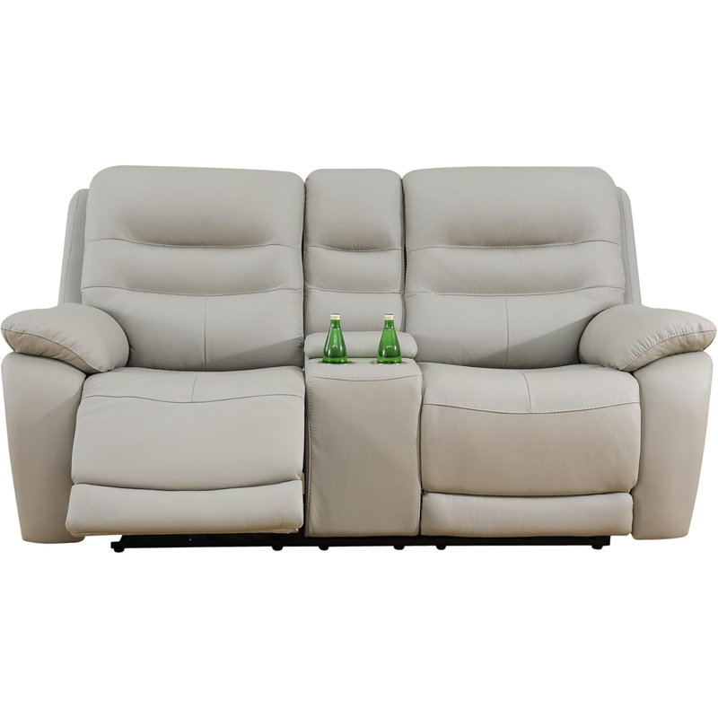 Helfrid 77'' Dual Power Reclining Loveseat with Center Console