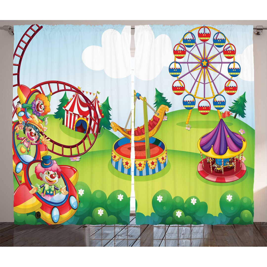 Rustikaler Vorhang, Circus und Themenpark, Bunt, Mehrfarbig