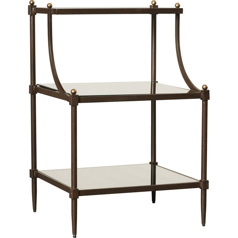 Peninsula Metal & Glass Side Table, Metal Works
