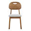 Ensemble de 2 chaises de salle à manger en bois massif de style Mid-Century moderne, finition noyer avec siège rembourré personnalisable-1316137593-1316137595