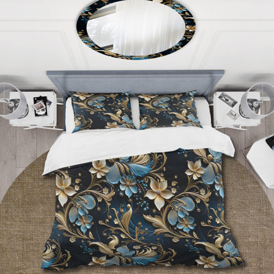 Ensemble de housse de couette Gilded Luxe Paisley Pattern III - Paisley