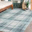 Tapis treillis moderne NELE bleu / ivoire lavable à la machine-82962412