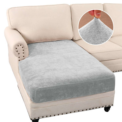 Housse pour canapé modulaire antidérapante en chenille extensible et lavable à la machine 