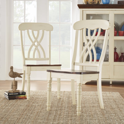 Alyssha Solid Wood Cross Back Side Chair