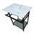 Kingston Brass Sheridan 24-Inch Ceramic Console Sink with Stainless Steel Legs and Glass Shelf (1-Hole)-52102622