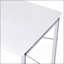 Bureaux, bureau d'écriture blanc contemporain avec cadre chromé Tablette à 4 niveaux | Bois et métal | Blanc + argent