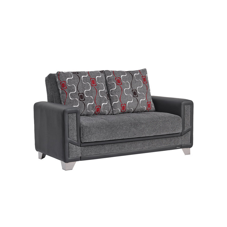 Jaelanie 67 in. Fabric Upholstered 2-Seater 3-in-1 Sleeper Loveseat Sofa Bed with Storage